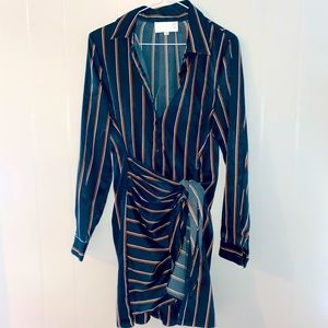 J.O.A button up silk mini dress